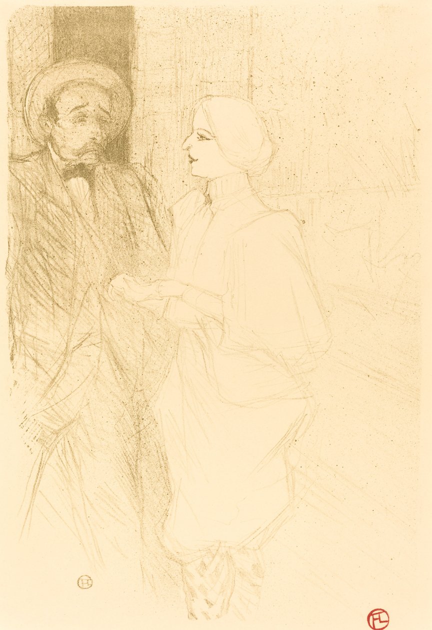 Yahne och Mayer i den svåra tidsåldern Yahne och Mayer i den svåra tidsåldern, 1895. av Henri de Toulouse Lautrec