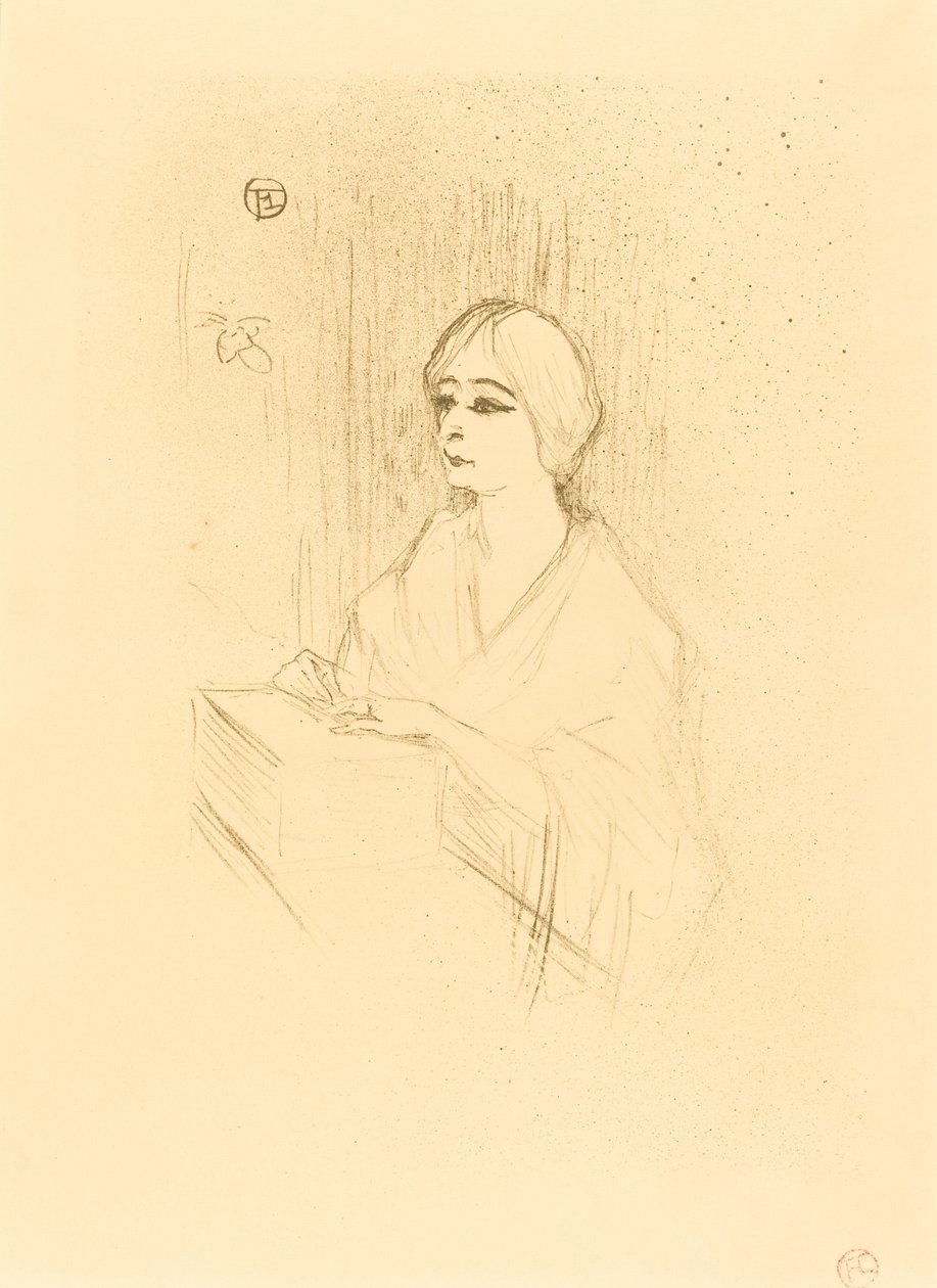 Yahne in His Box Yahne dans sa loge, 1895. av Henri de Toulouse Lautrec