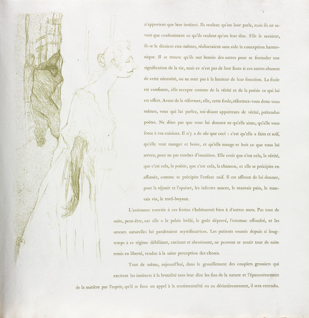 Yvette Guilbert-franska serie: nr 11, 1894. av Henri de Toulouse Lautrec