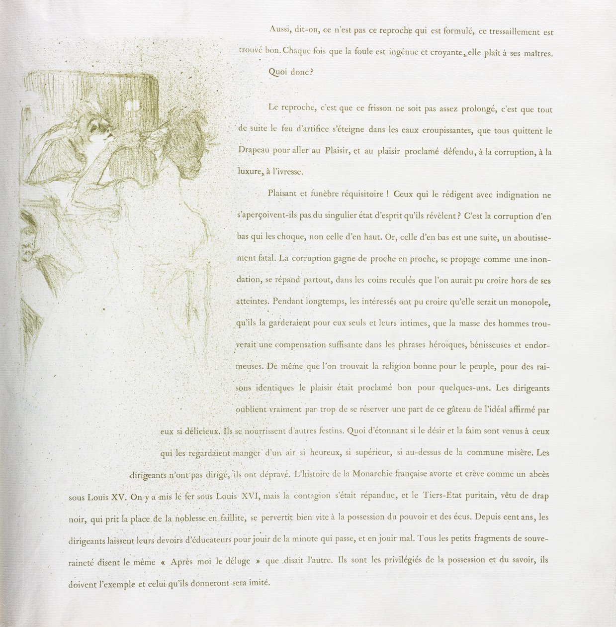 Yvette Guilbert-franska serie: nr 13, 1894. av Henri de Toulouse Lautrec