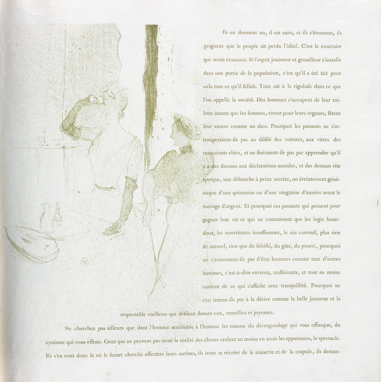 Yvette Guilbert-franska serie: nr 14, 1894. av Henri de Toulouse Lautrec