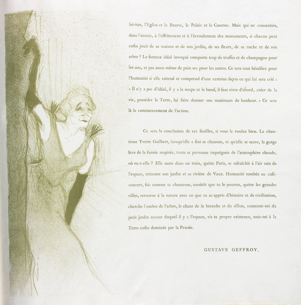 Yvette Guilbert-franska serie: nr 16, 1894. av Henri de Toulouse Lautrec