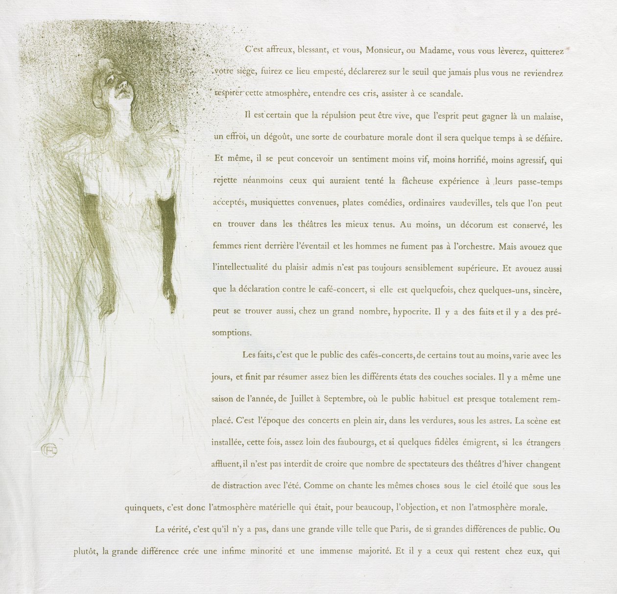 Yvette Guilbert-French Series: Nr 3 av Henri de Toulouse Lautrec