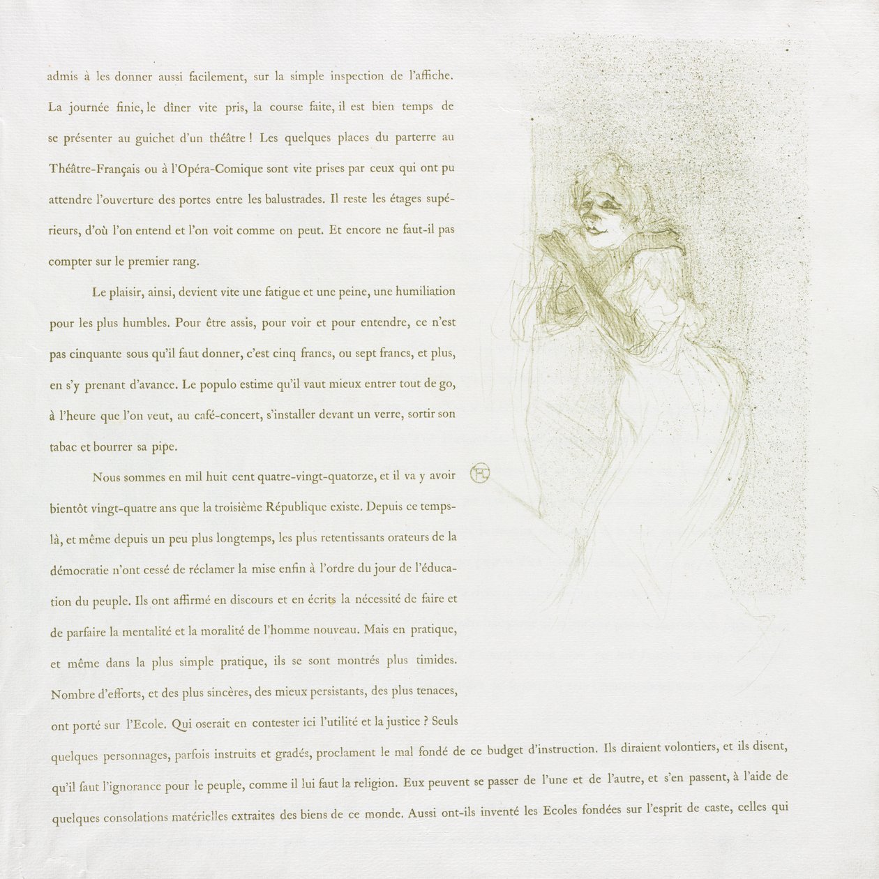Yvette Guilbert-French Series: Nr 5 av Henri de Toulouse Lautrec