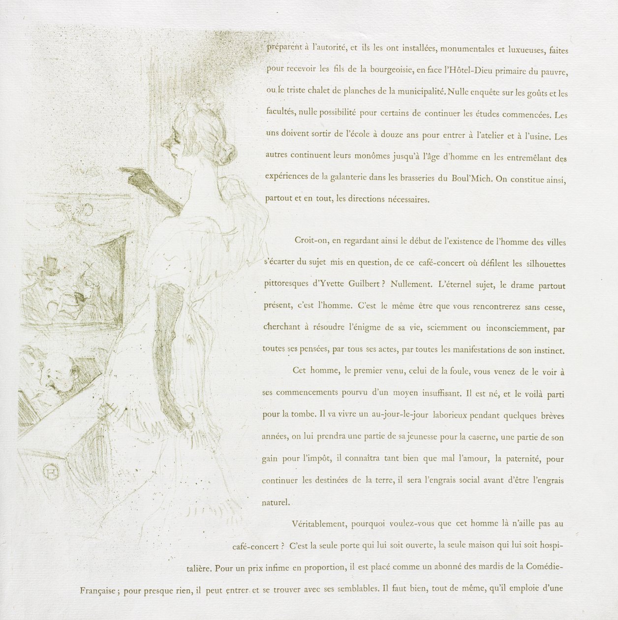 Yvette Guilbert-French Series: Nr 6 av Henri de Toulouse Lautrec