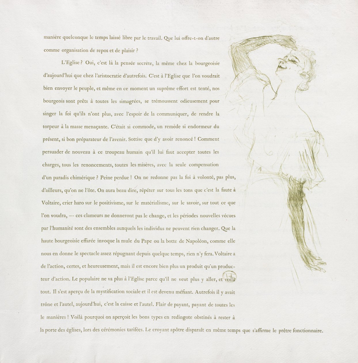 Yvette Guilbert-French Series: Nr 7 av Henri de Toulouse Lautrec