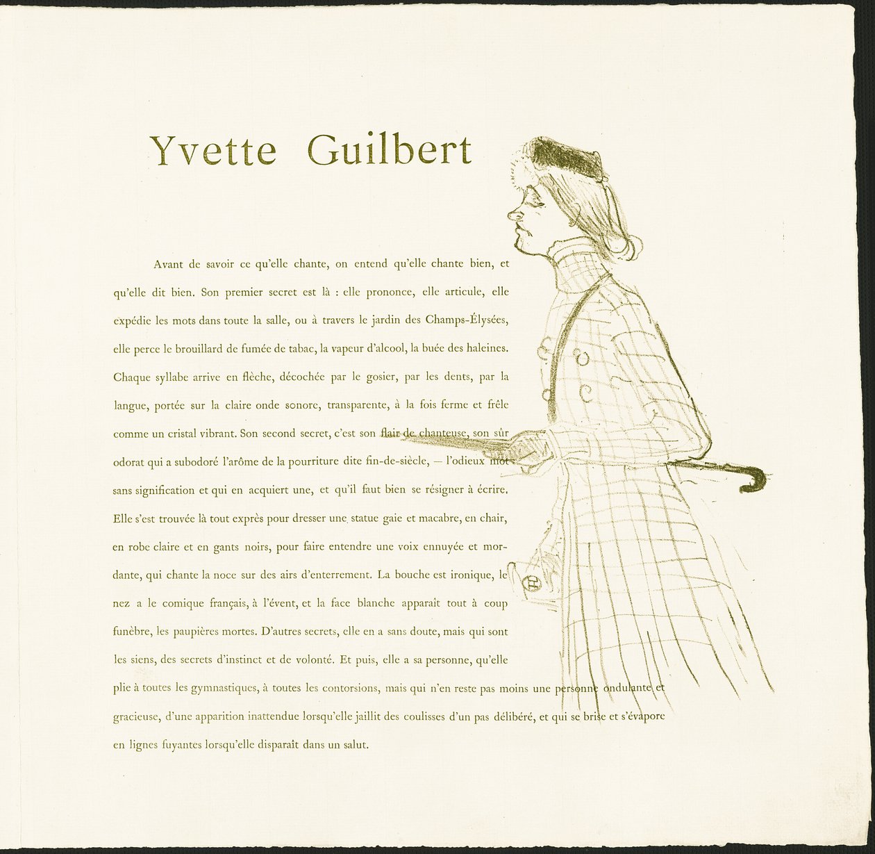 Yvette Guilbert av Henri de Toulouse Lautrec