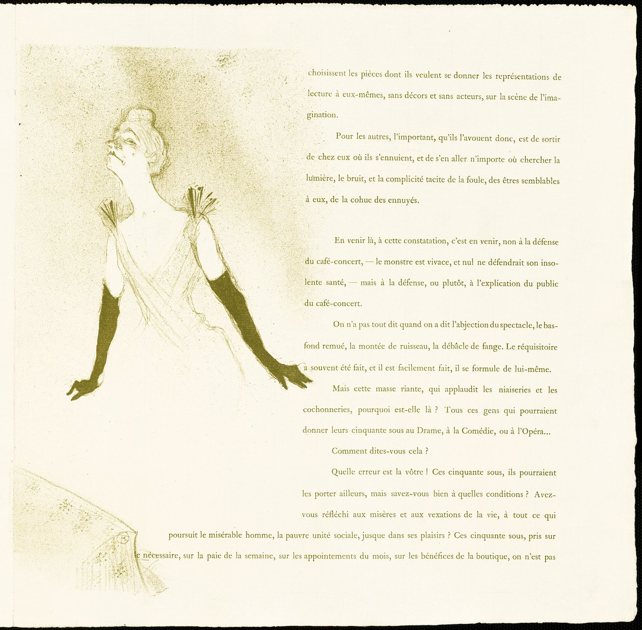 Yvette Guilbert av Henri de Toulouse Lautrec