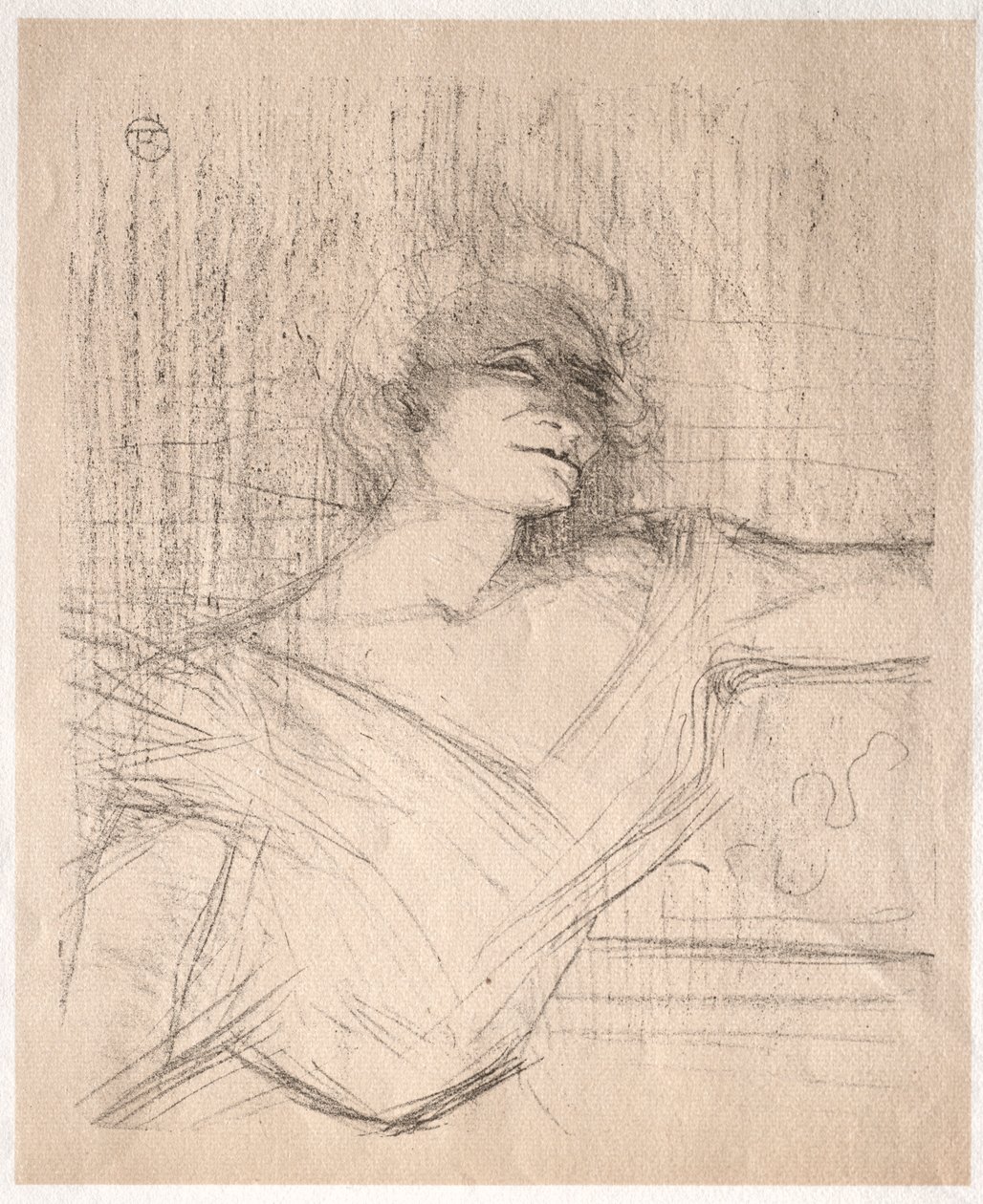 Yvette Guilbert: I limmet, 1898. av Henri de Toulouse Lautrec