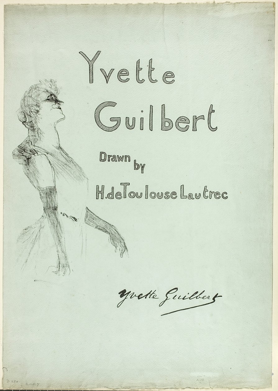 Yvette Guilbert på scenen, från Yvette Guilbert av Henri de Toulouse Lautrec