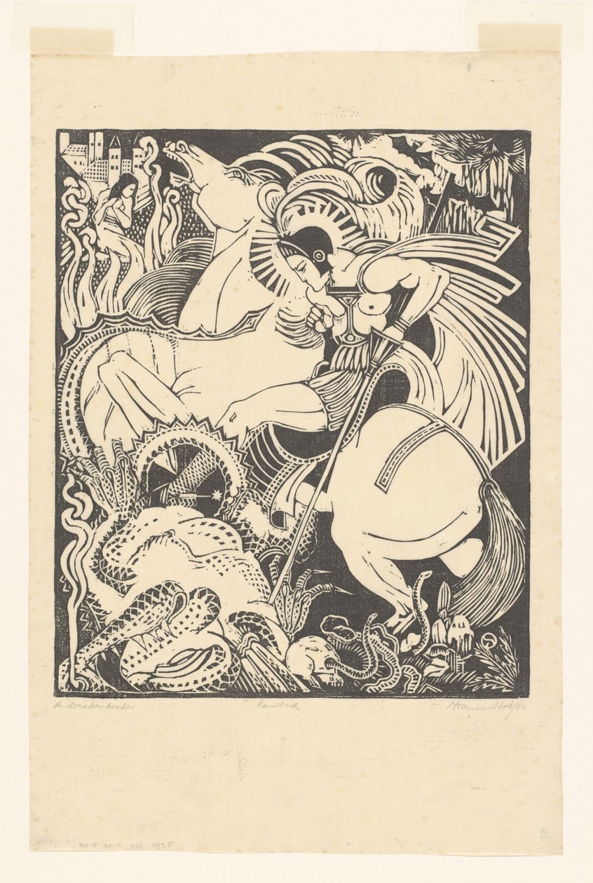 De Drakendooder (originaltitel på objekt) av Henri van der Stok (signed by artist)