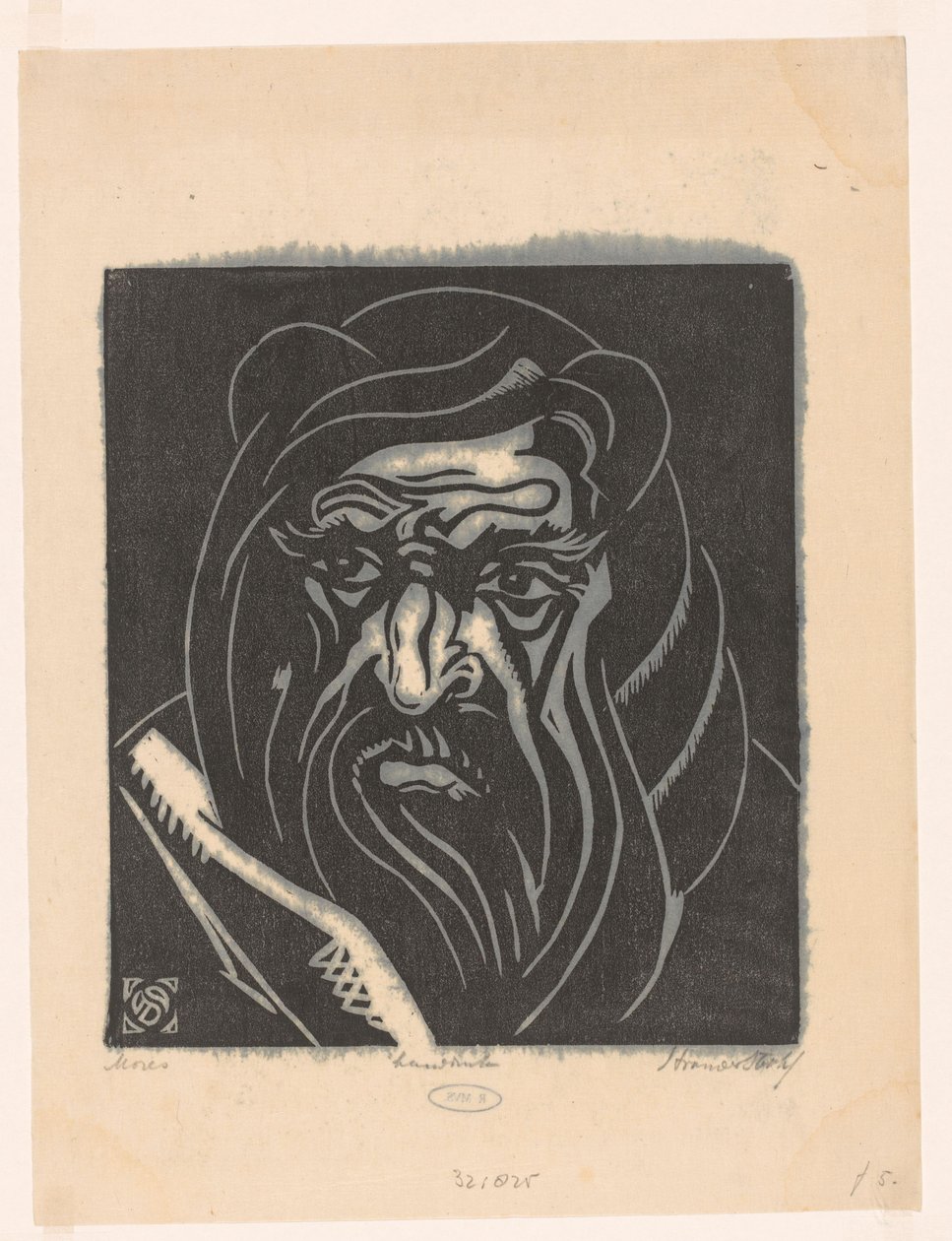 Mozes (originaltitel på objekt) av Henri van der Stok (signed by artist)