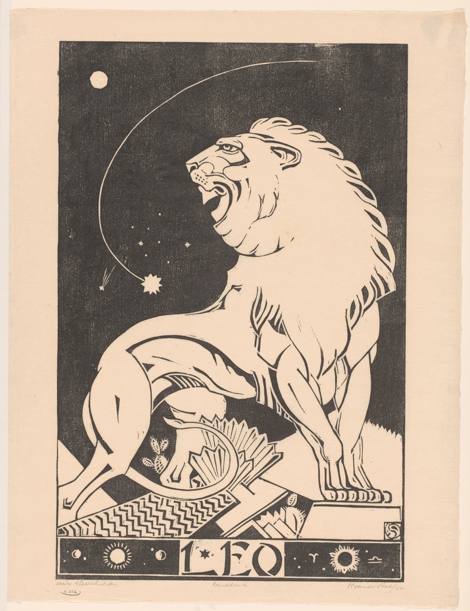 Lejon Leo (titel på objekt) av Henri van der Stok (signed by artist)
