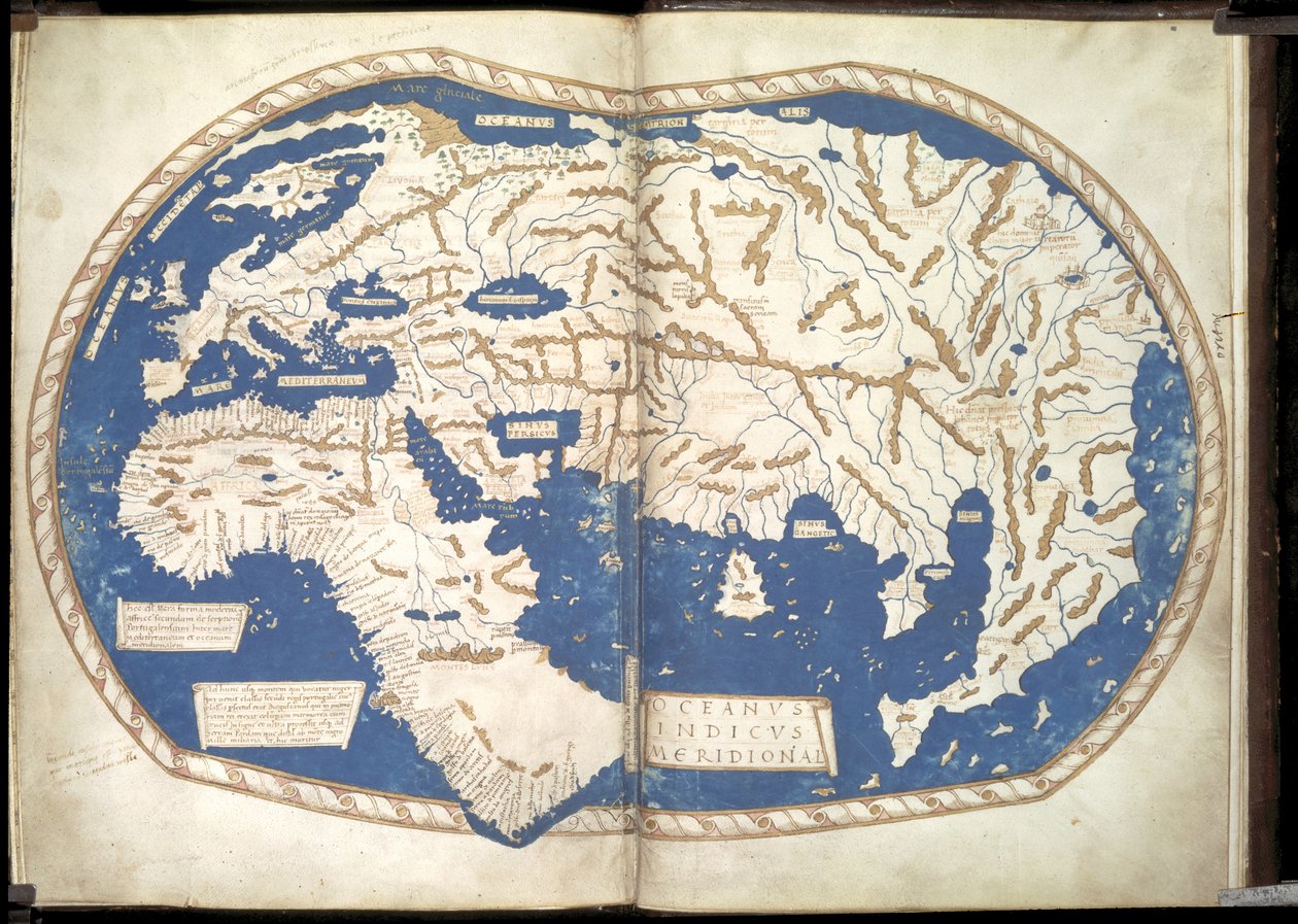 Karta över världen, ca. 1490 av Henricus Martellus Germanus