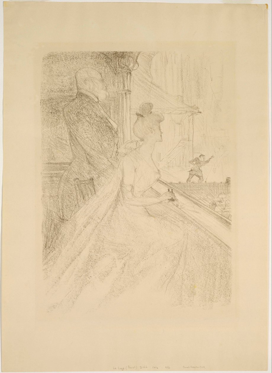 La Loge- A Performance of Faust av Henri de Toulouse Lautrec