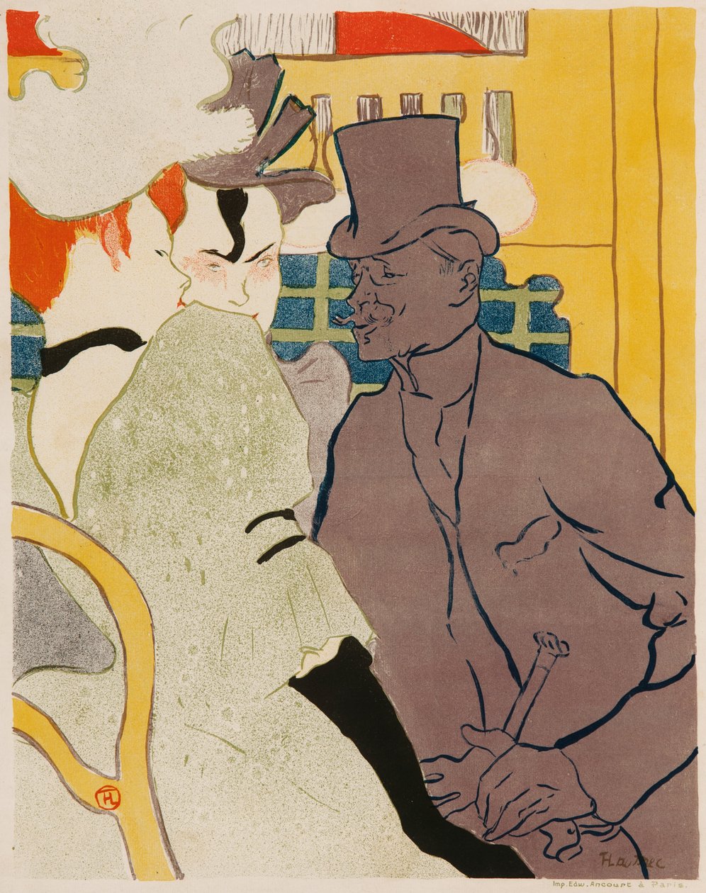 The Englishman at the Moulin Rouge av Henri de Toulouse Lautrec