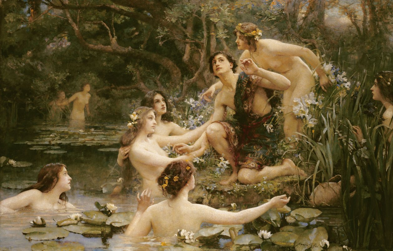 Hylas och vattennymferna av Henrietta Rae