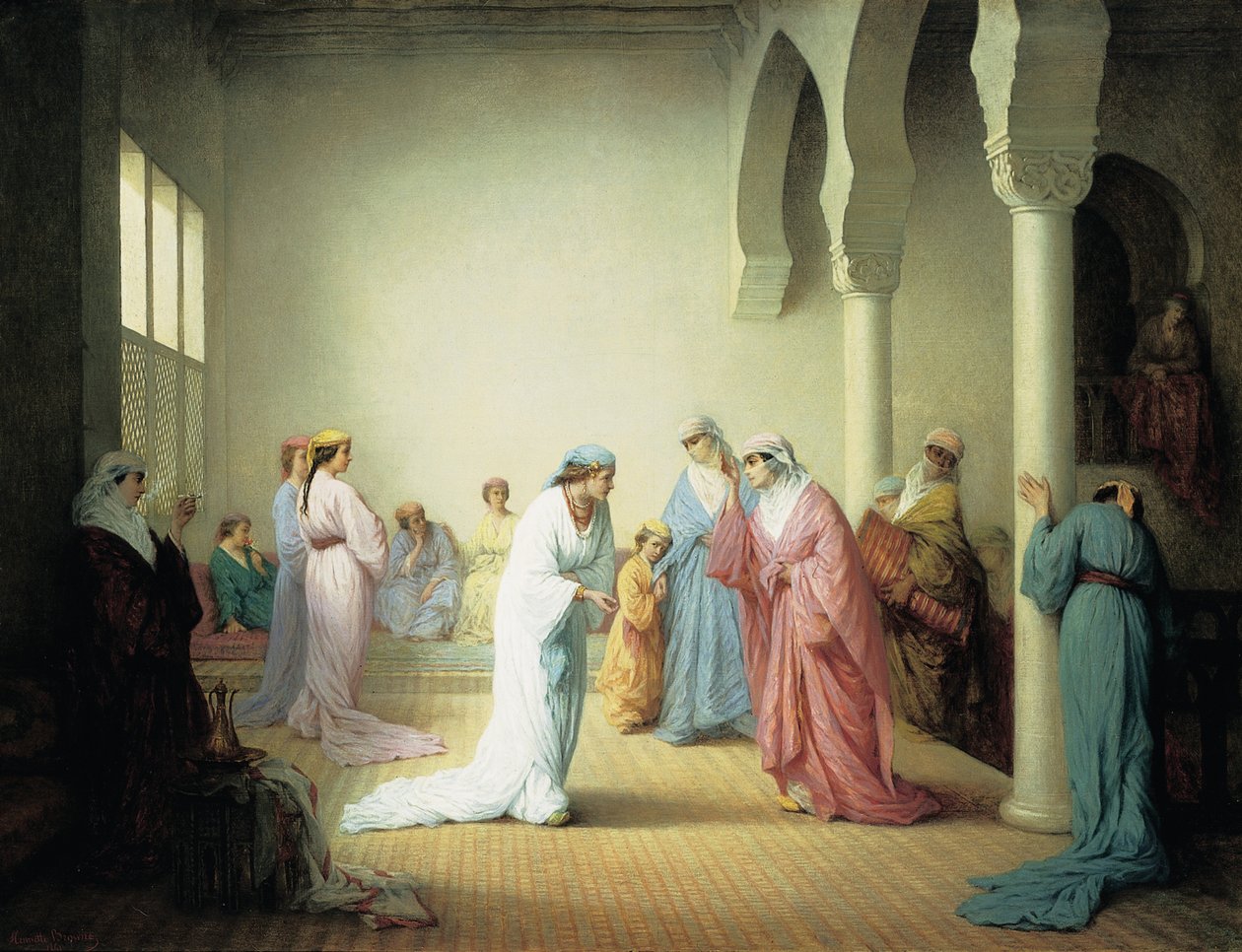 Ankomsten till haremet i Konstantinopel, 1861 av Henriette Browne