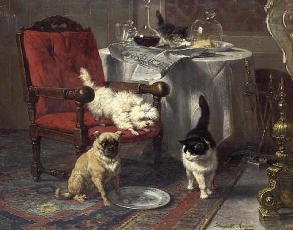 A Bit of Cheese (olja på duk) av Henriëtte Ronner Knip