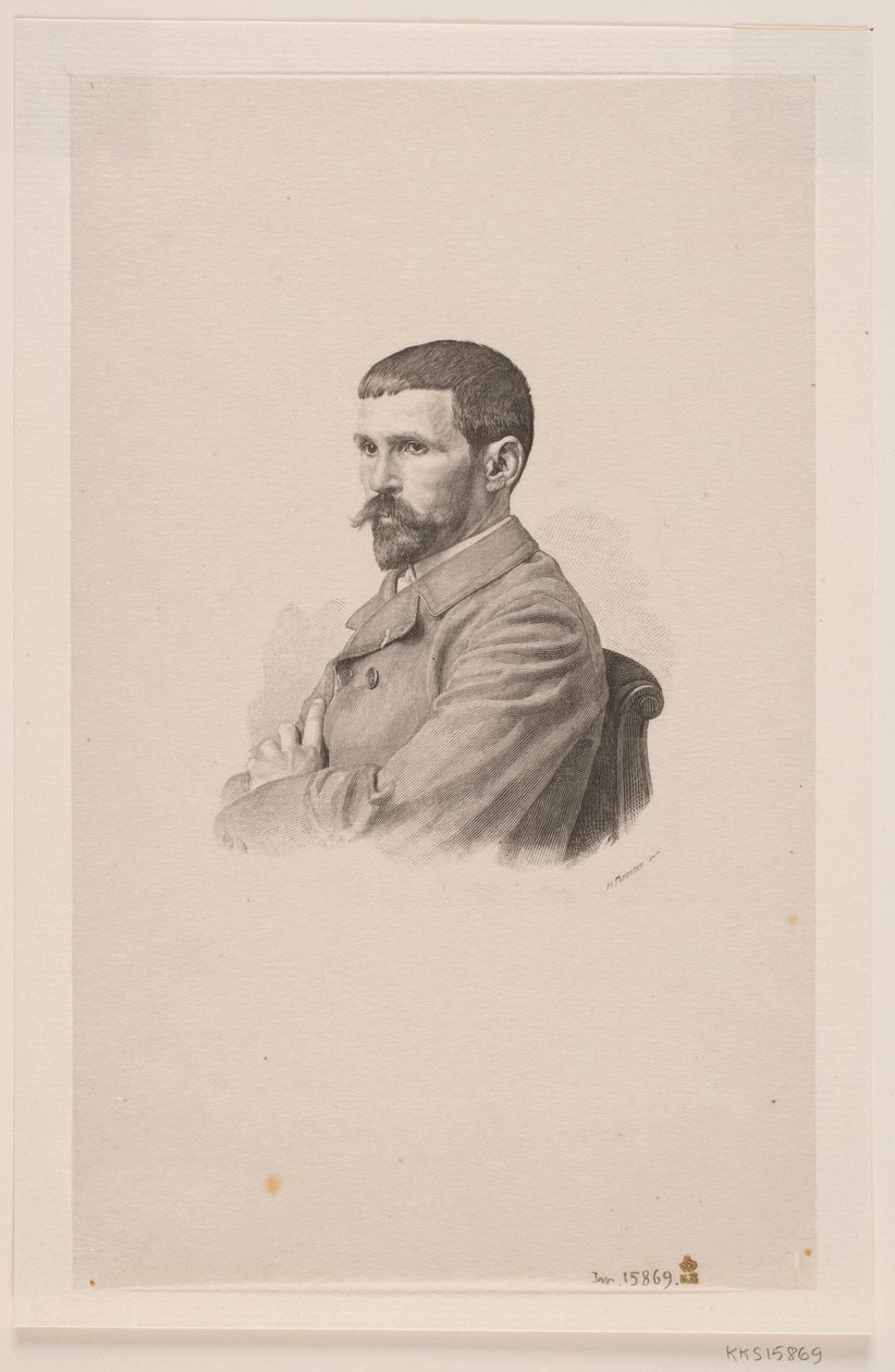 Porträtt av målaren P. A. J. Dagnan-Bouveret av Henrik Arnold Hamilkar Sørensen