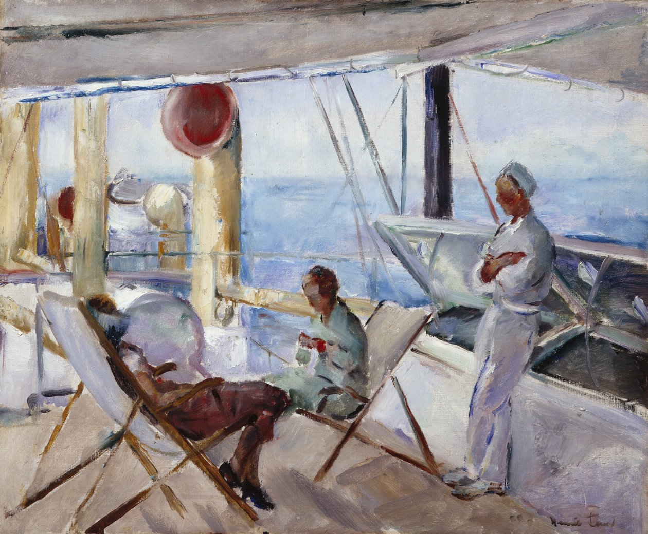 På däck (olja på duk) av Henrik Lund