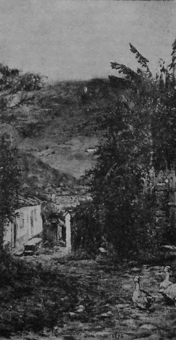  Paisagem de Ouro PretonEnglish: Landscape of Ouro Preton av Henrique Bernardelli