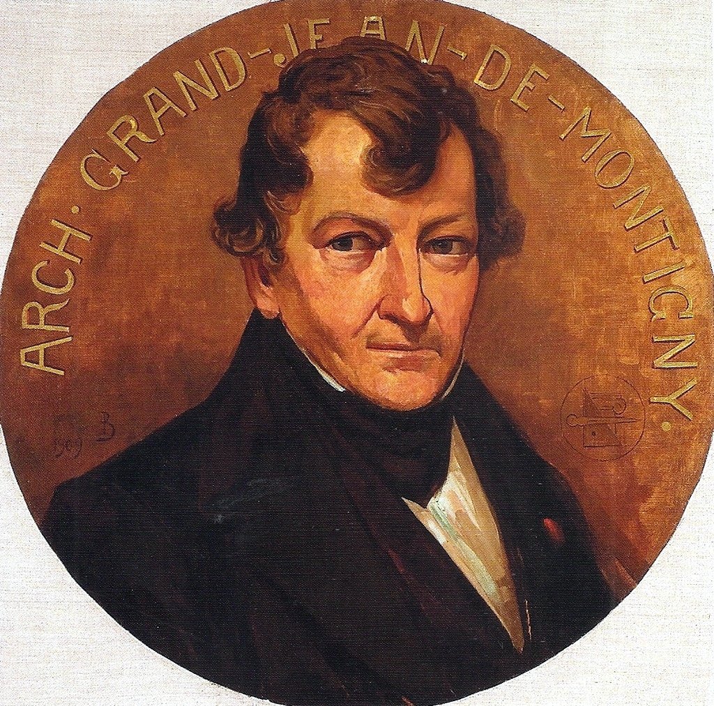 Portrait of the architect Grandjean de MontignynPortugues: Retrato do Arquiteto Grandjean de Montigny estudo para o afresco da fachada do predio da Escola Nacional de Belas Artes, atual Museu Nacional de Belas Artes, Rio de Janeiro, RJn av Henrique Bernardelli