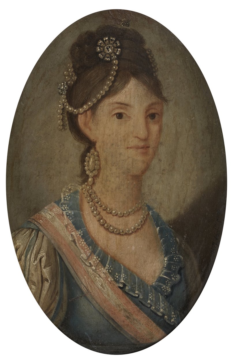 Carlota Joaquina, drottning av Förenade kungariket Portugal och Brasilien och Algarves av Henrique Jose da Silva