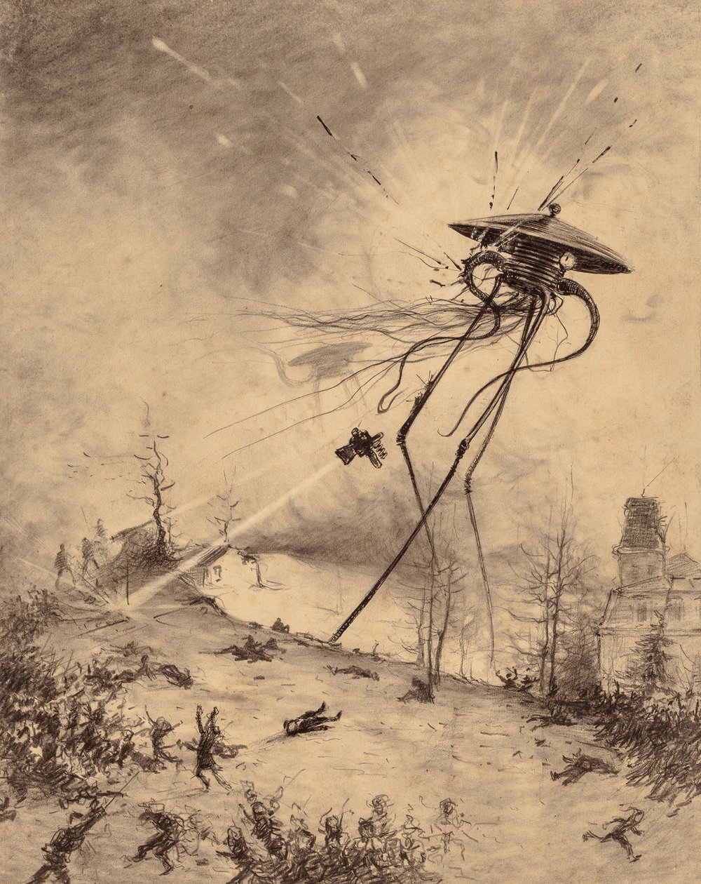 Martian Fighting Machine träffad av ett skal av Henrique Alvim Correa