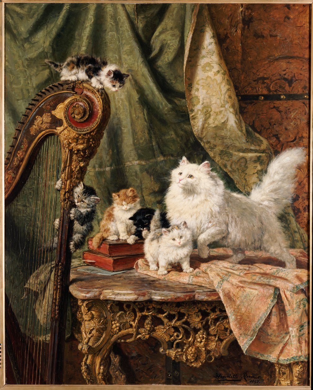 Ett musikaliskt mellanspel, 1897 av Henriëtte Ronner Knip