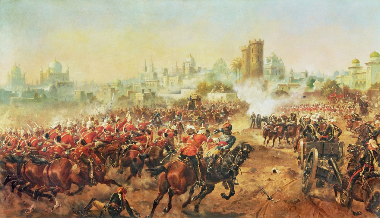 Anklagelsen från Queens Bays mot myteristerna i Lucknow, 6 mars 1858 av Henry A. Payne