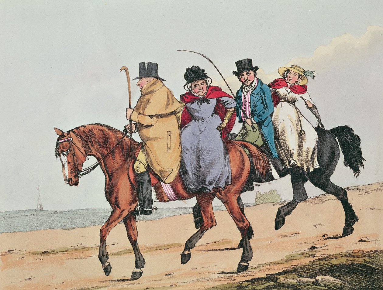 Yeomanry of England på besök, 1821 (färgetsning) av Henry Aiken