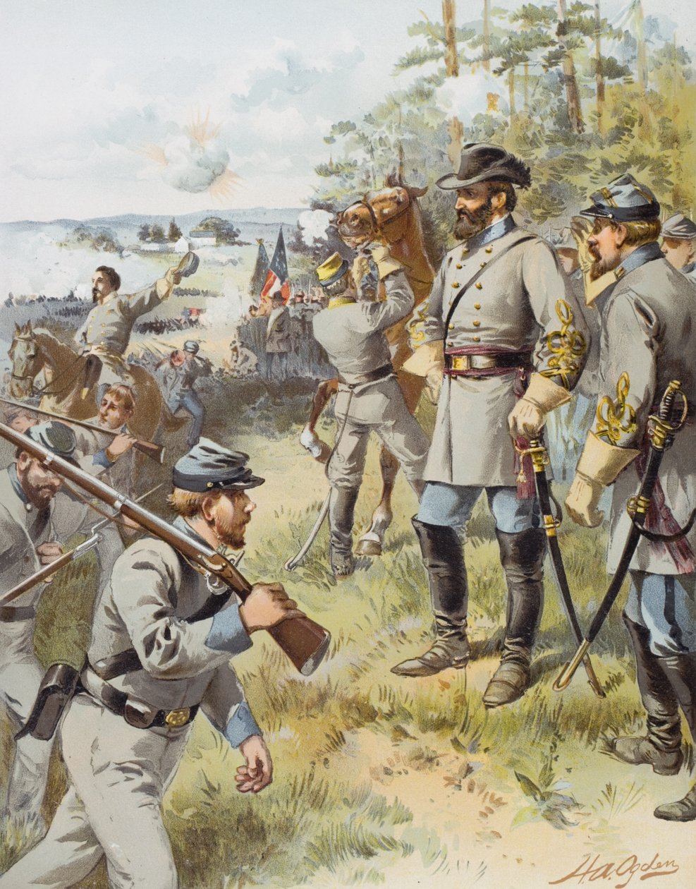 General Stonewall Jackson vid det första slaget vid Bull Run, 17 augusti 1861 av Henry Alexander Ogden