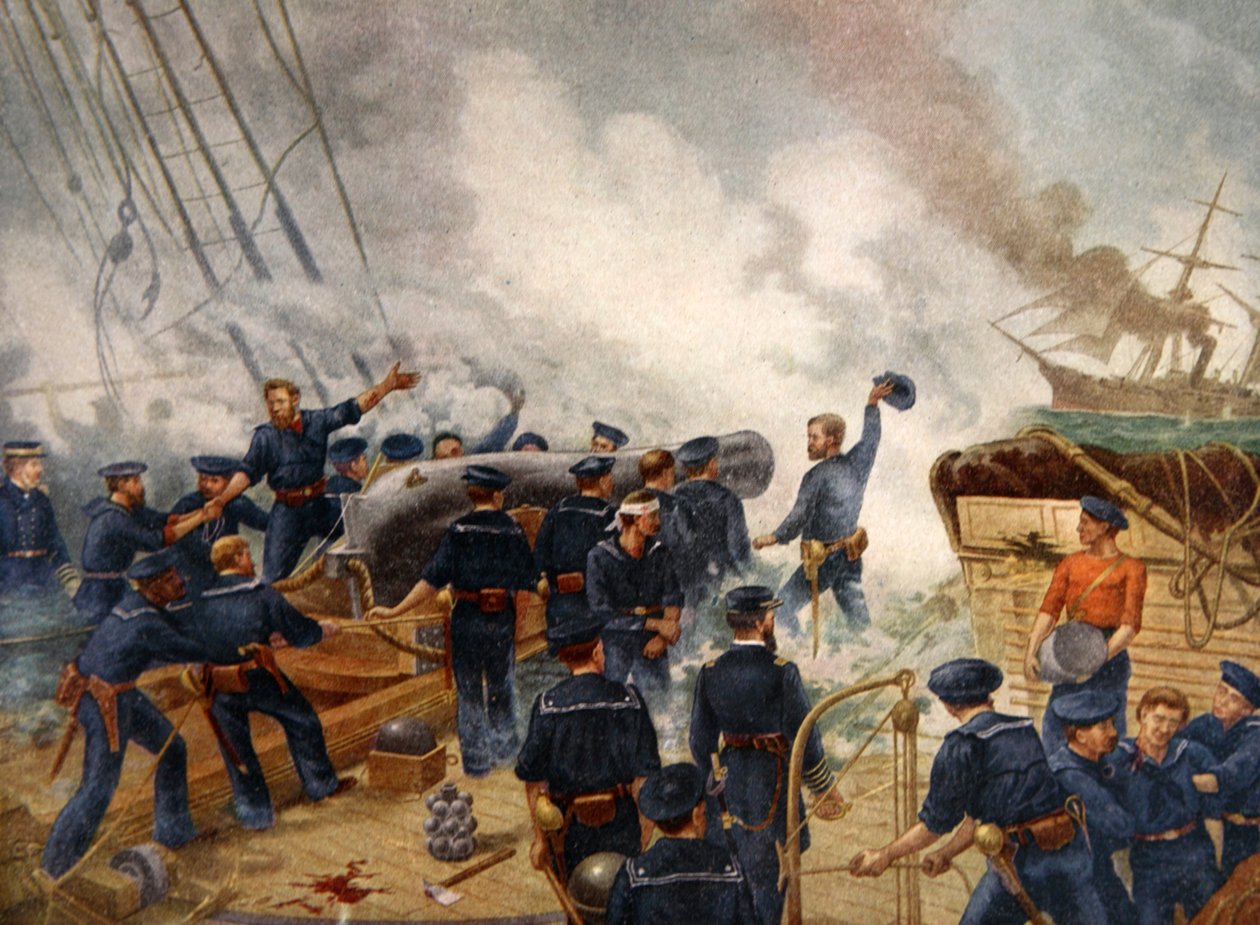 Kearsarge Sinking the Alabama, 19 juni 1864 av Henry Alexander Ogden