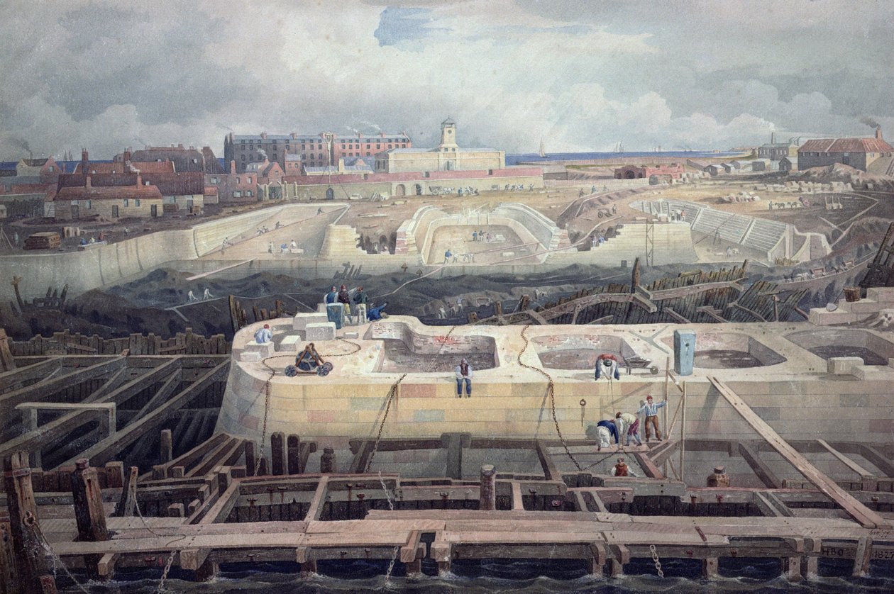 Byggande av kajer av Henry Barlow Carter