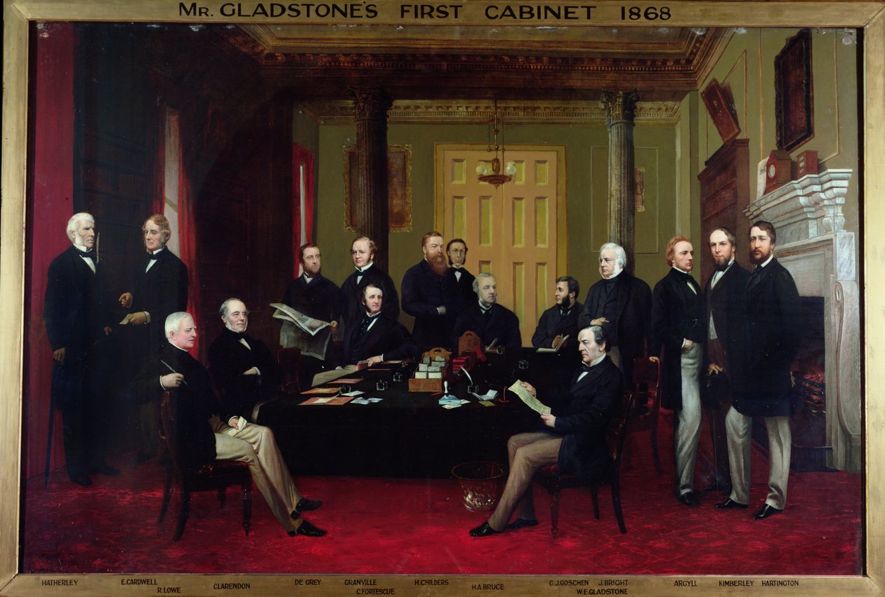 Gladstones första kabinett, 1868 av Henry Barraud