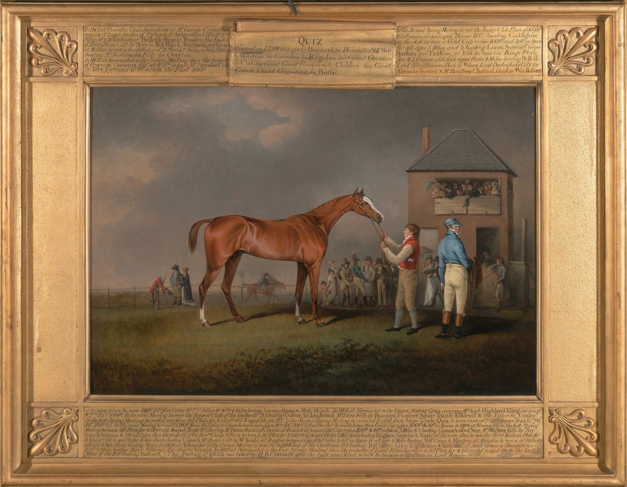 Frågesport, efter hans sista lopp på Newmarket av Henry Bernard Chalon
