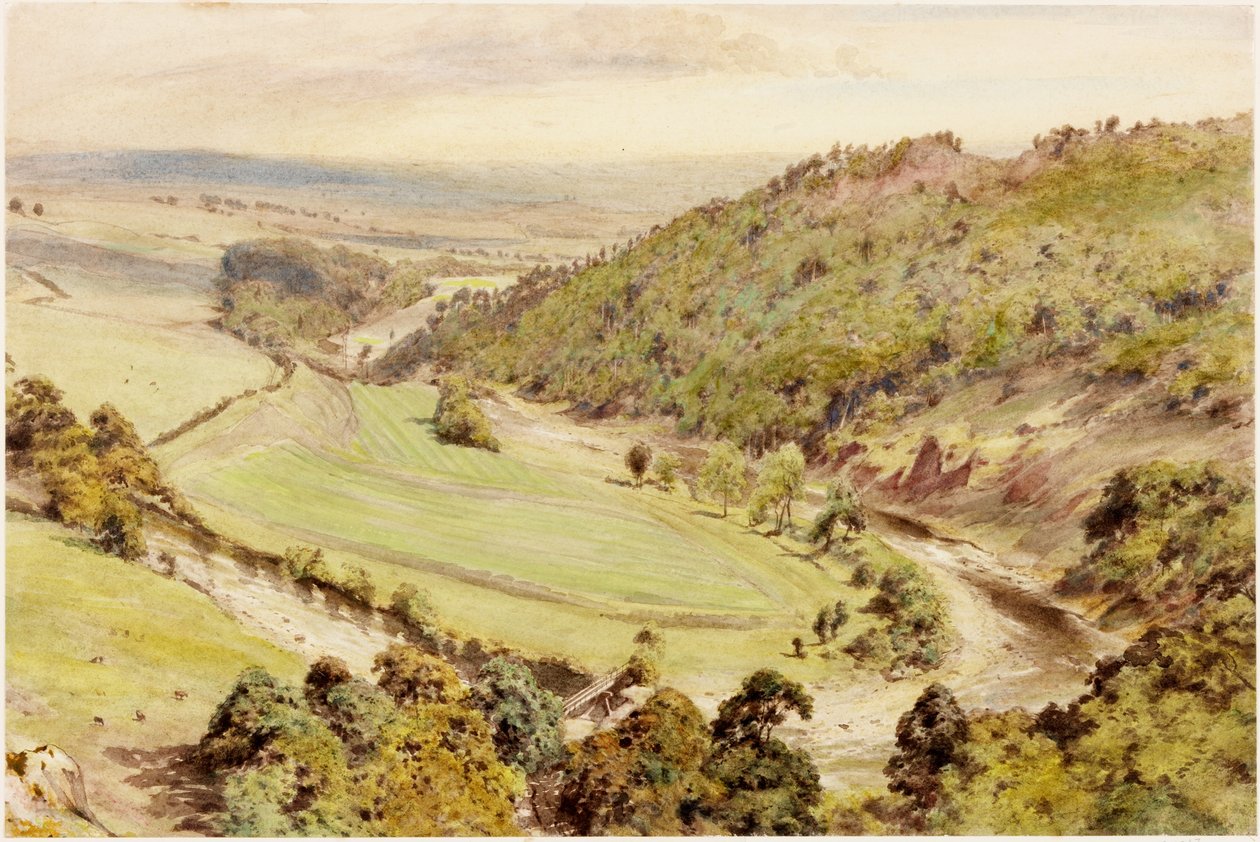 Birdoswald (penna och akvarell på papper (klistrad på kort)) av Henry Burdon Richardson