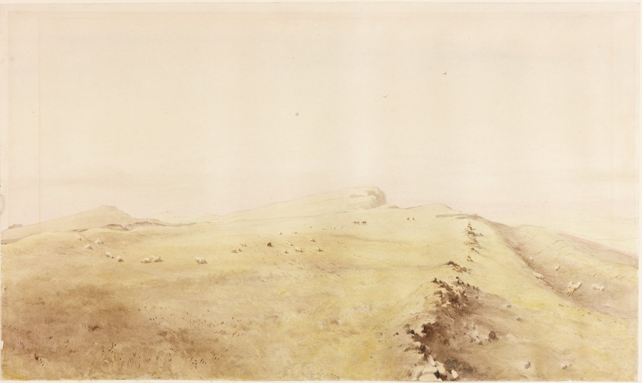 Sewingshields (penna och akvarell på papper (klistrad på kartong)) av Henry Burdon Richardson