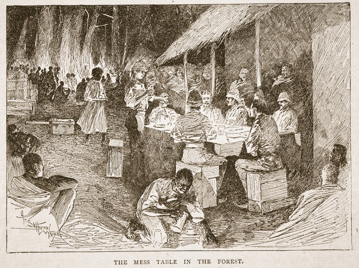 Messbordet i skogen, illustration från 