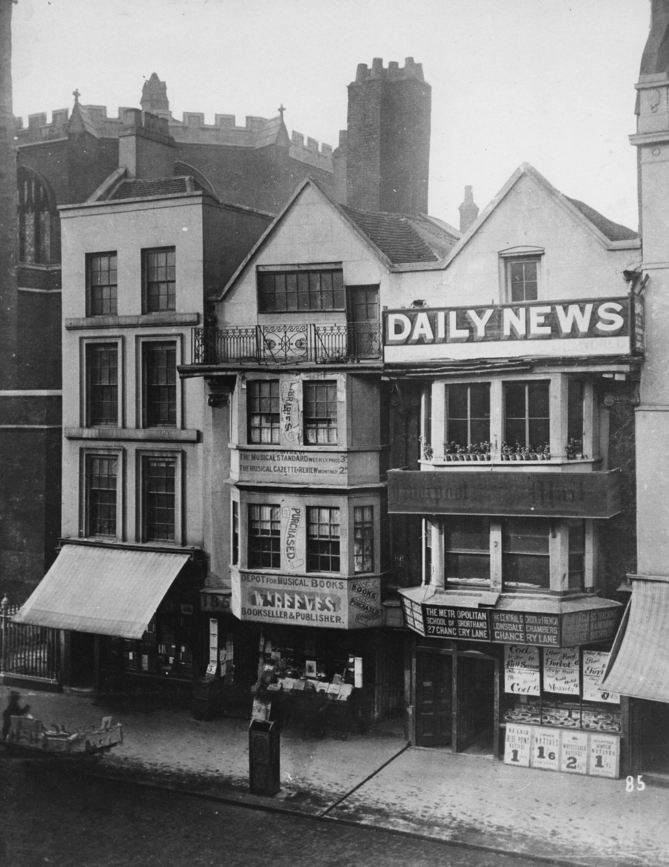Gamla hus, Fleet Street, ca 1884 av Henry Dixon