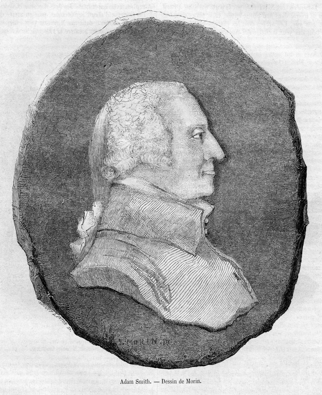 graverat porträtt av Henry Duff Linton d’après Edmond Morin