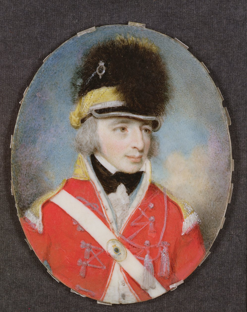 Miniatyr av en okänd officer, ca 1797 av Henry Edridge