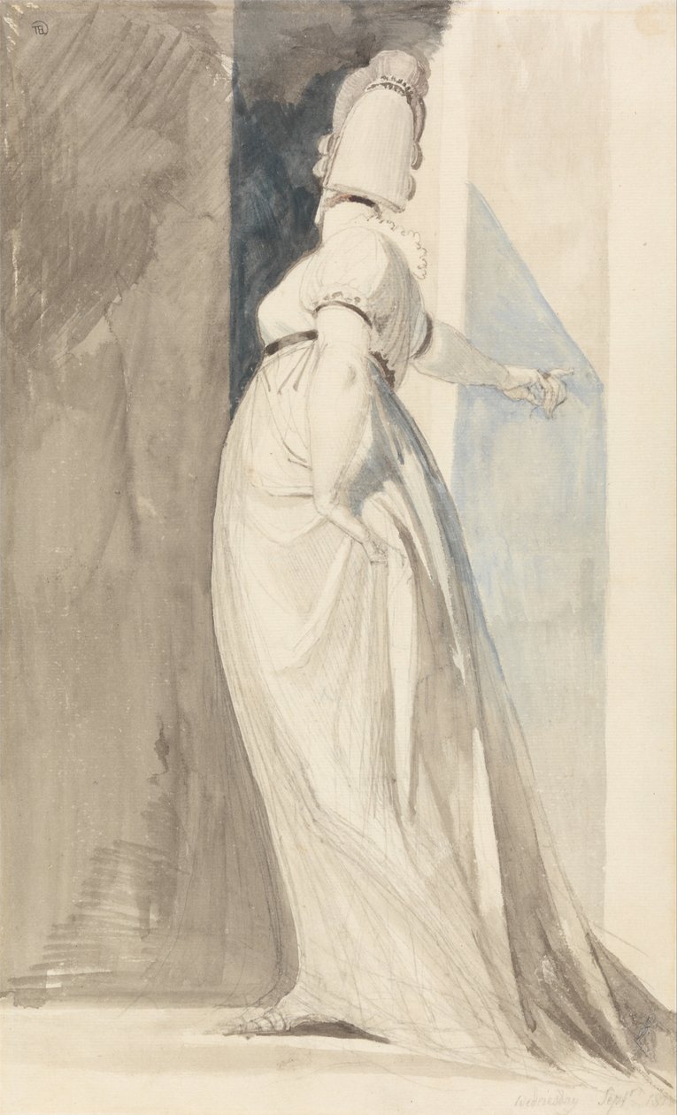Back View of a Standing Female, Called Mrs. Fuseli av Johann Heinrich Füssli