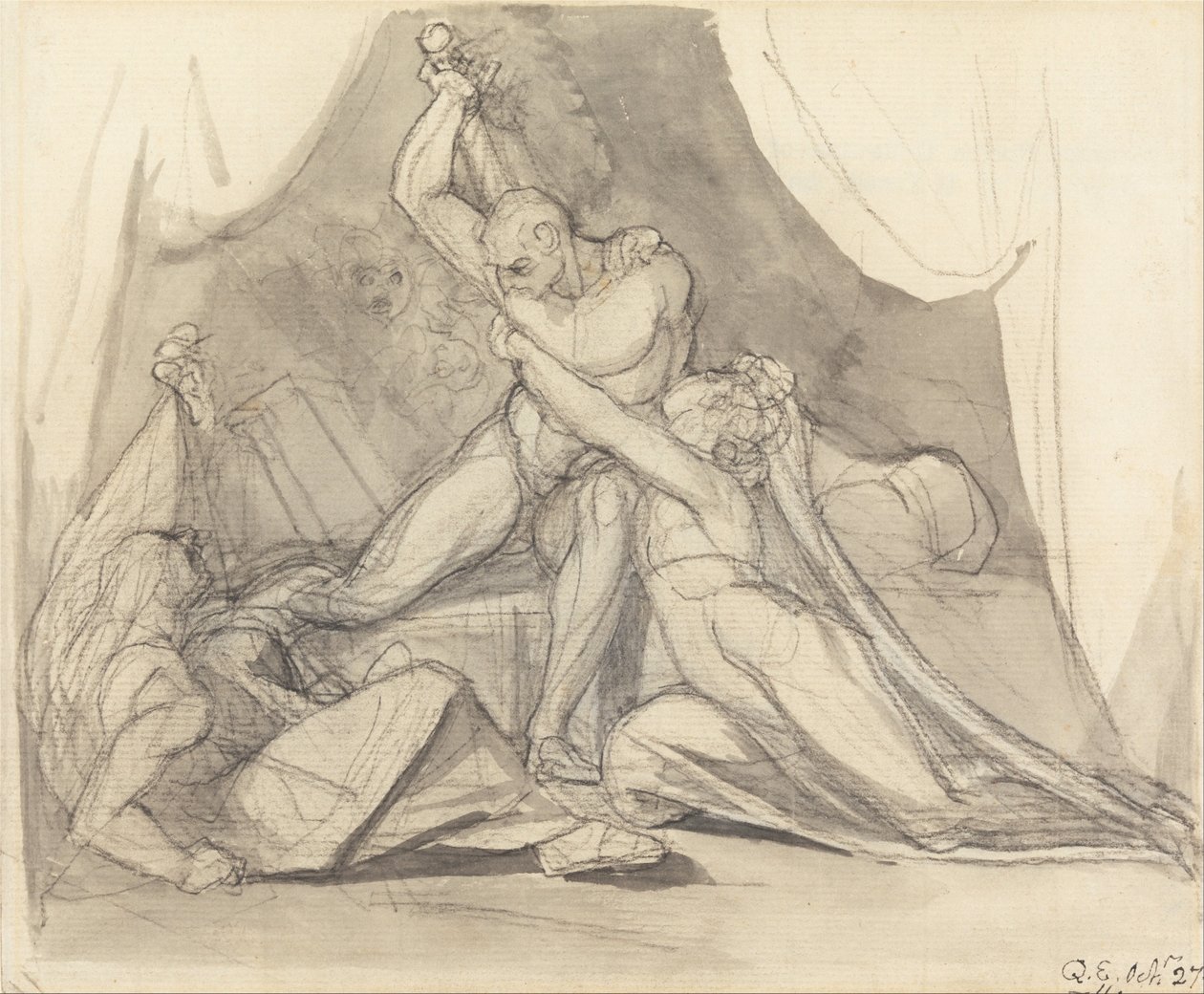Percival befriar Belisane från Urmas förtrollning av Johann Heinrich Füssli