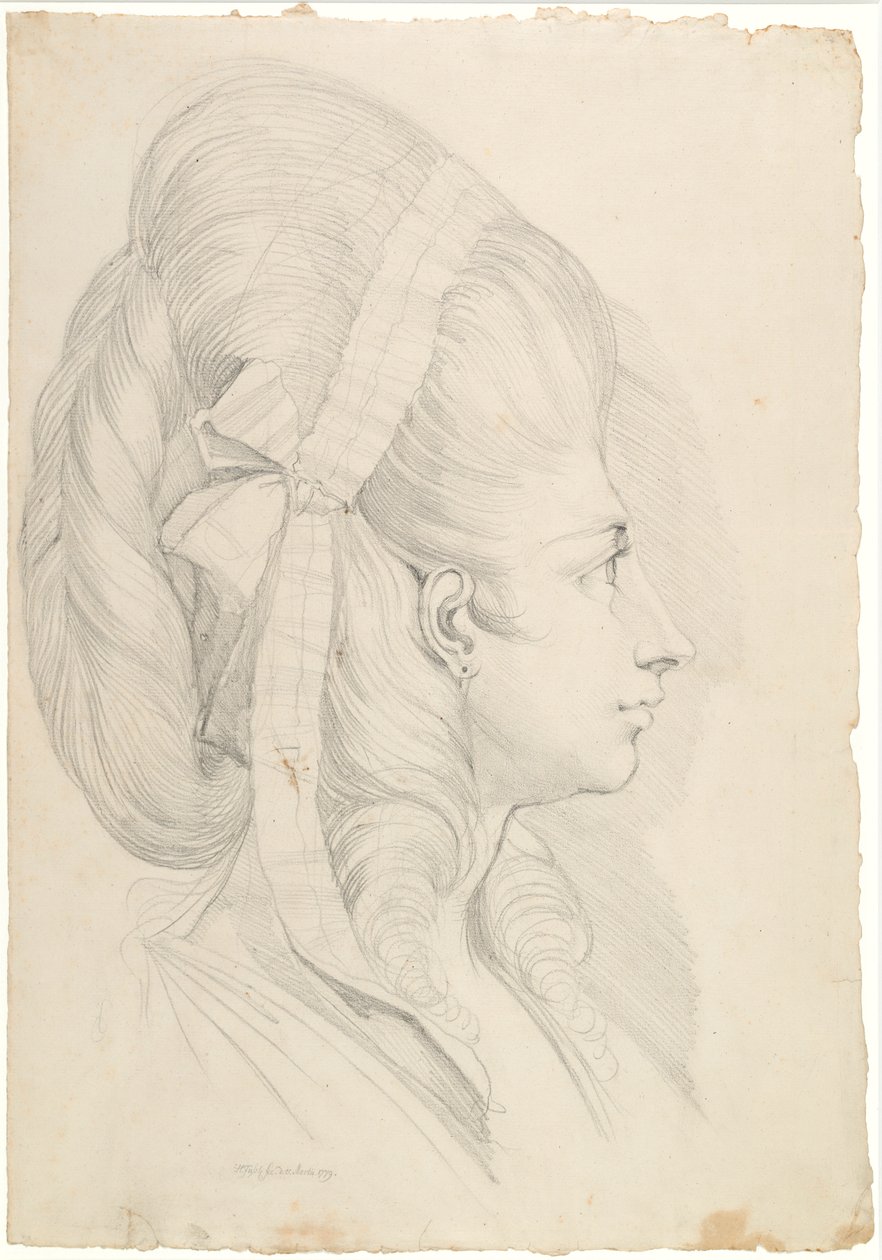 Portrait of Anna Magdalene Schweizer, née Hess av Johann Heinrich Füssli