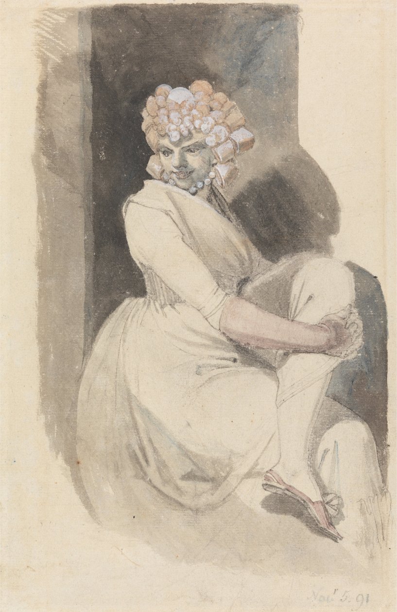 Study of a Seated Woman av Johann Heinrich Füssli