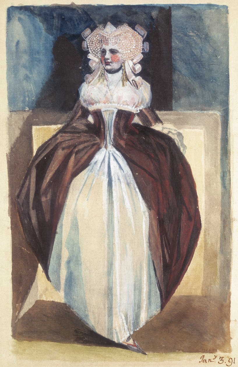 Kvinna i 1600-talsdräkt, 1791 av Johann Heinrich Füssli