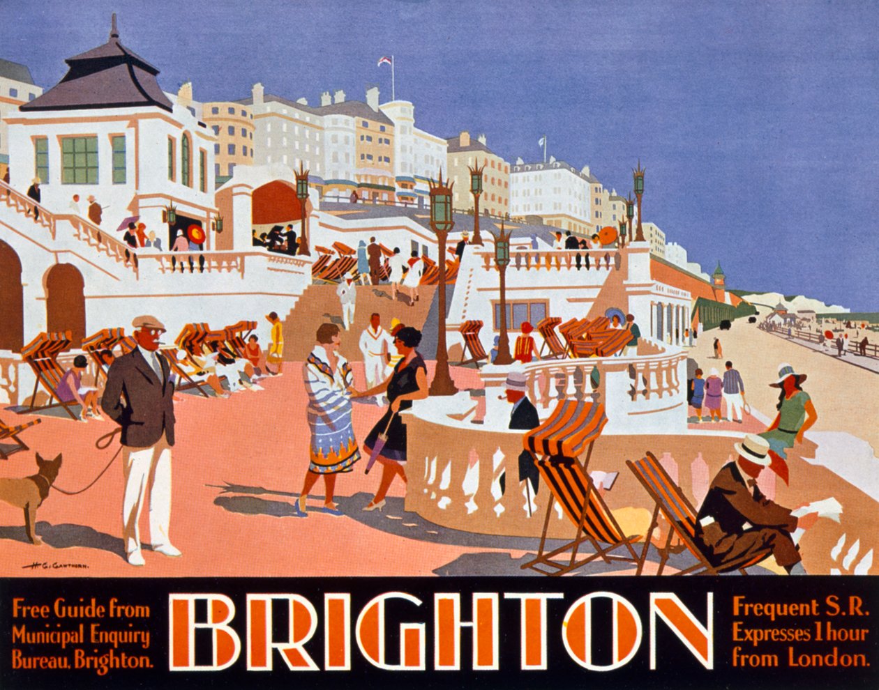 Affisch reklam resa till Brighton av Henry George Gawthorn