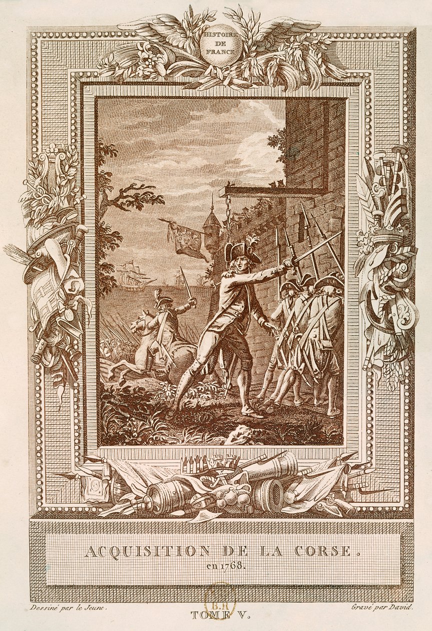 Upatikanaji wa Corsica mnamo 1768, iliyochorwa na David swed av Henry Le Jeune